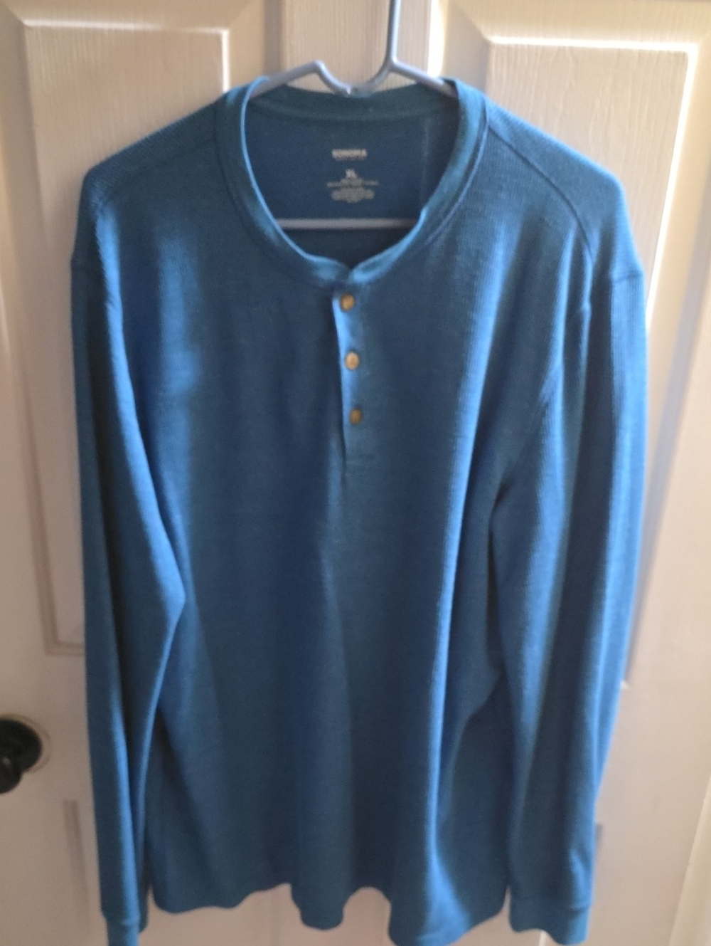Sonoma Teal Thermal Henley Shirt